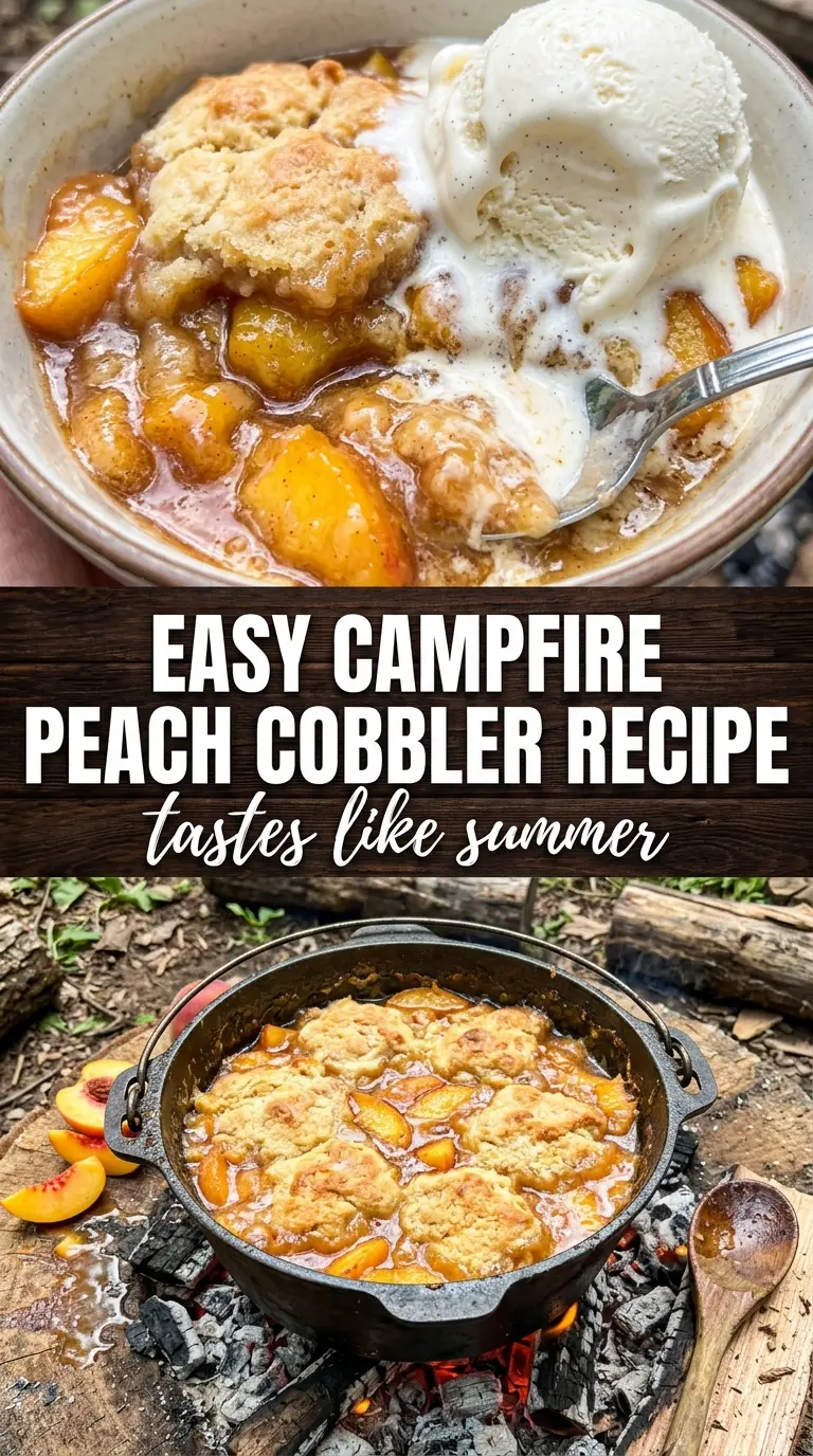 Dutch Oven Peach Cobbler buttery peach dessert