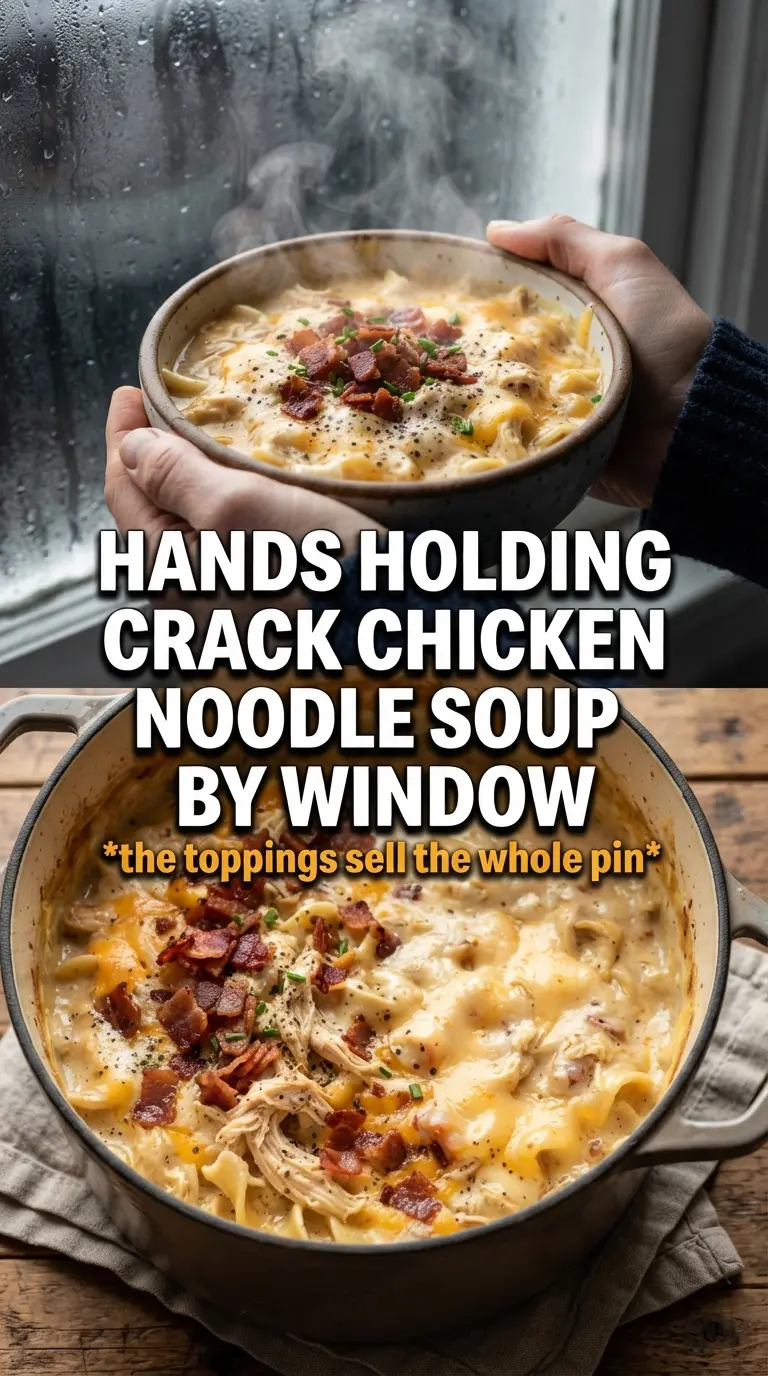 Crack Chicken Noodle Soup creamy cheesy bacon