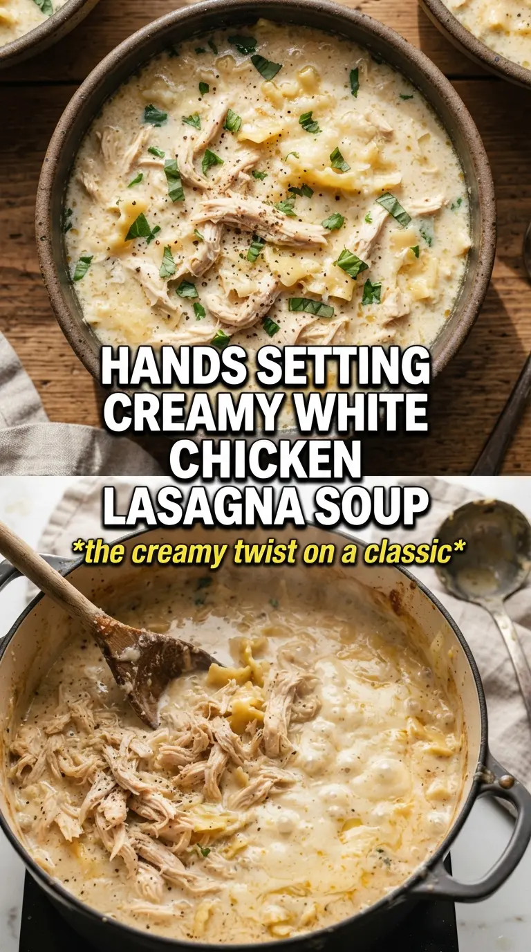 Creamy White Chicken Lasagna Soup creamy chicken spinach