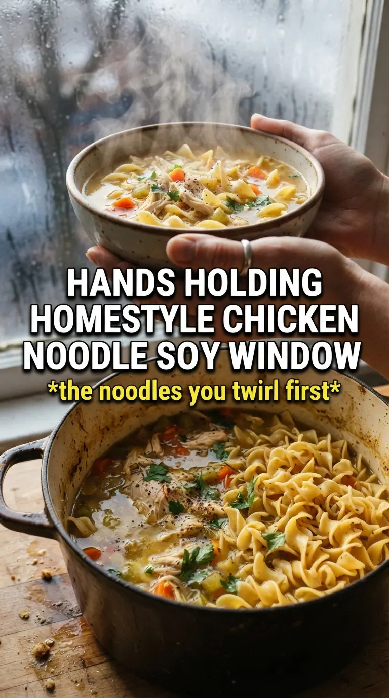 Homestyle Chicken Noodle Soup golden broth, shredded chicken, egg noodles