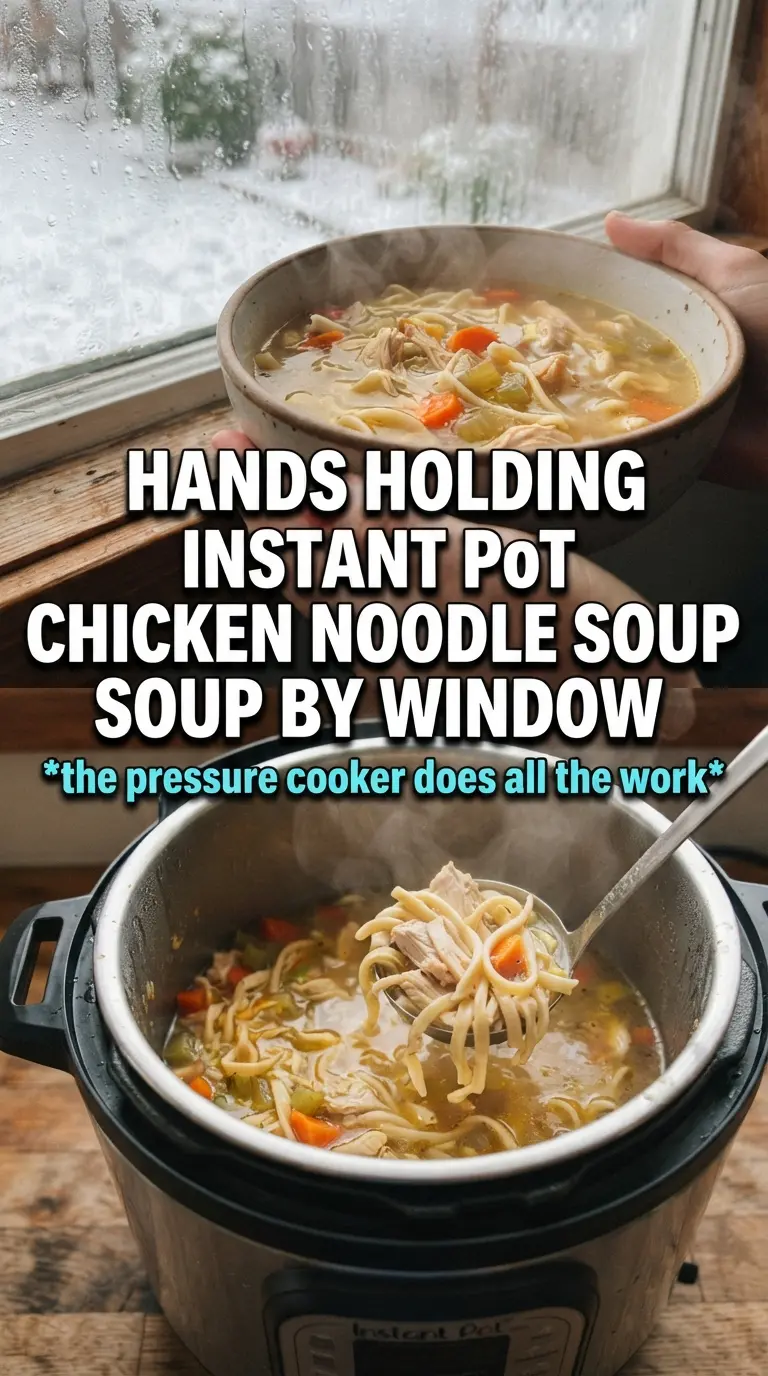 Instant Pot Chicken Noodle Soup hearty golden broth