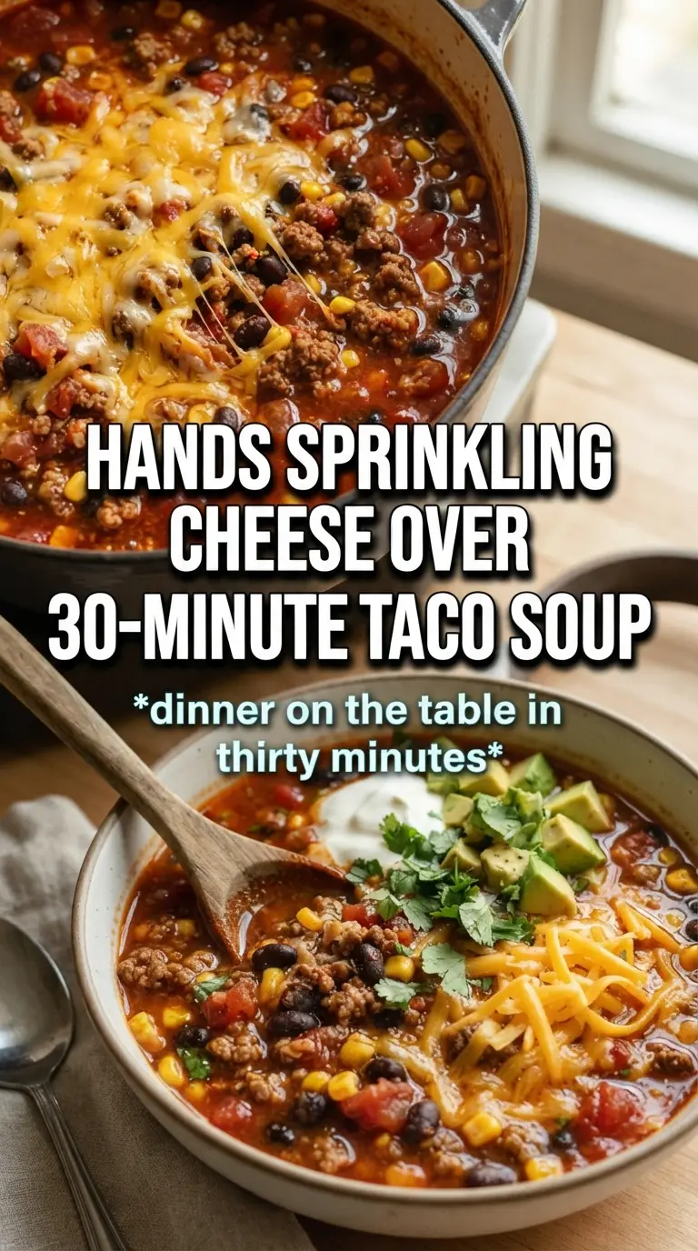 One Pot 30-Minute Taco Soup hearty Tex-Mex