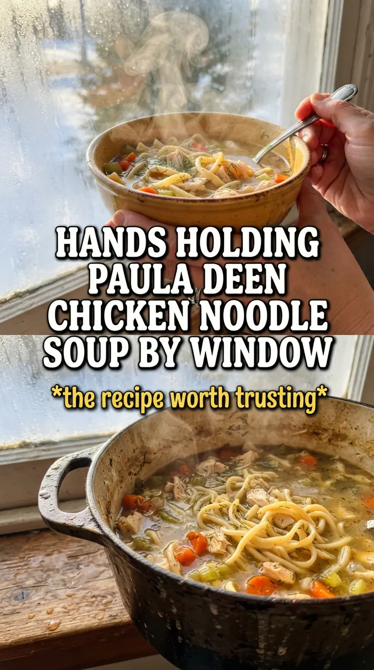 Paula Deen chicken noodle soup rich golden comforting