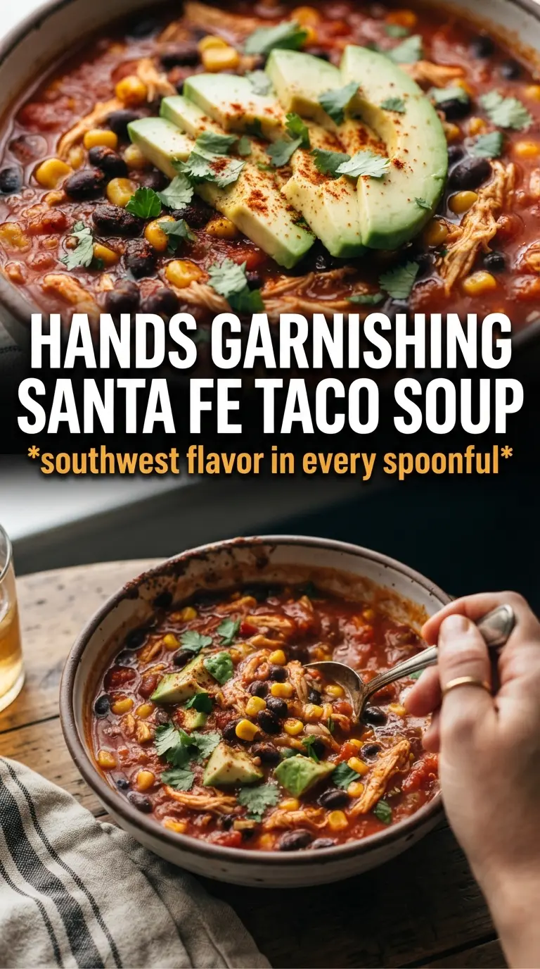 Santa Fe Taco Soup smoky hearty topped