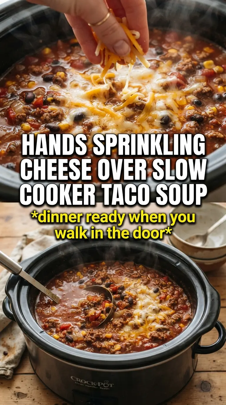 Slow Cooker Taco Soup hearty Tex-Mex