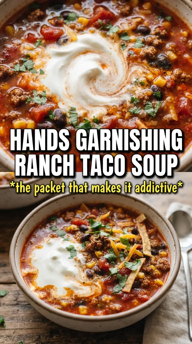 Taco Soup With Ranch Packet hearty Tex-Mex creamy
