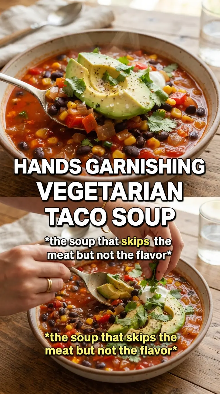 Vegetarian Taco Soup vibrant veggie-loaded